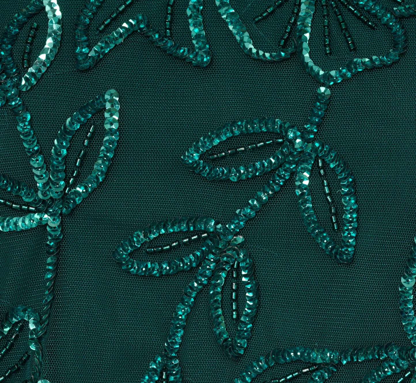 Sleeveless Blouson Mermaid Gown With Jasmine Beading In Gem Green