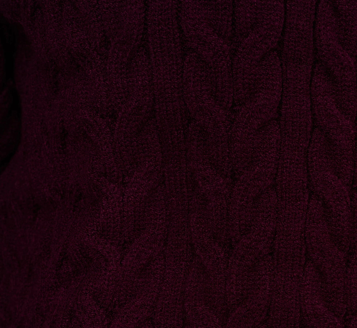 Pearly Trim Cable Knit Cardigan Sweater In Raisin