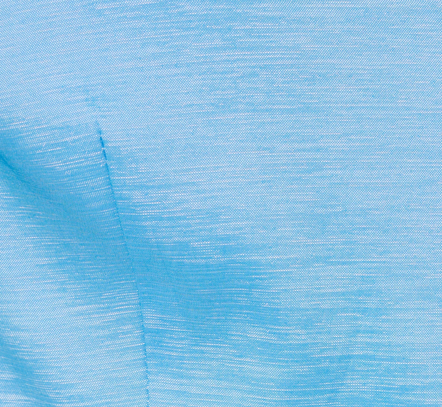 Three Quarter Sleeve Taffeta Midi Shirt Dress In Bluebell