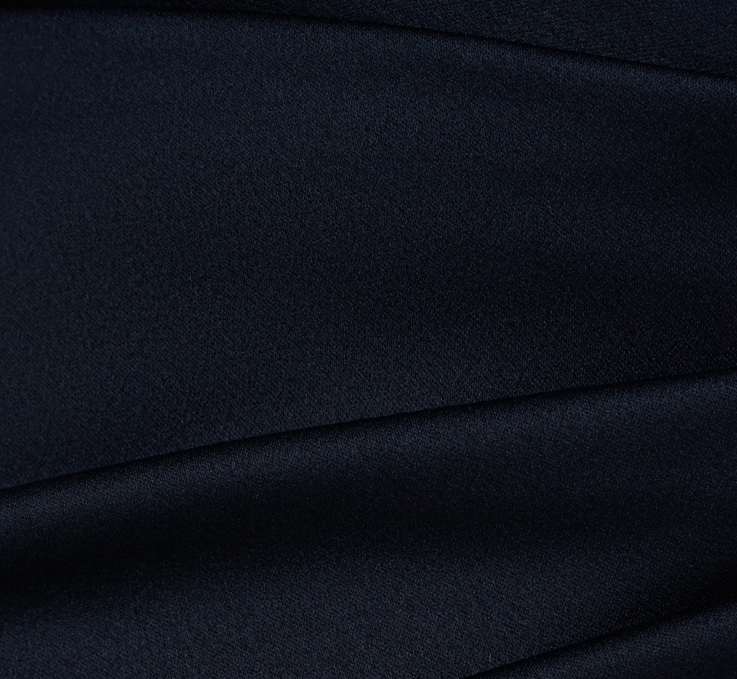 Satin Crepe Three Quarter Sleeve Jumpsuit With Buckle Waist In Dark Navy