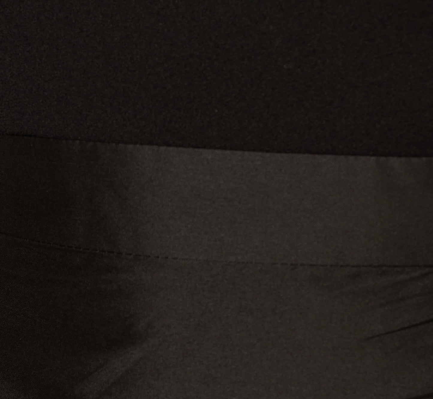 Crepe Combo Taffeta Dress In Black
