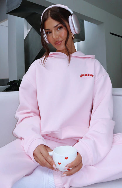 Love Me Tender Oversized Hoodie Pink