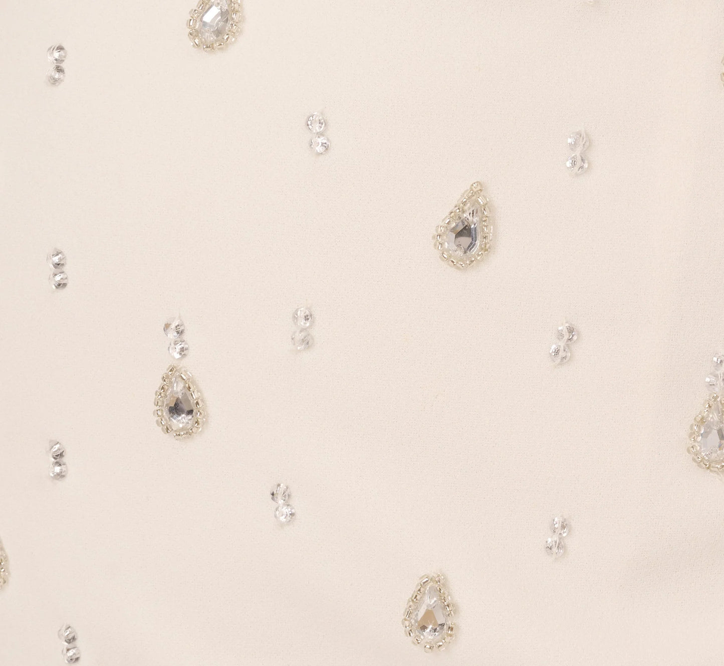 Sleeveless Beaded Mini Sheath Dress In Ivory