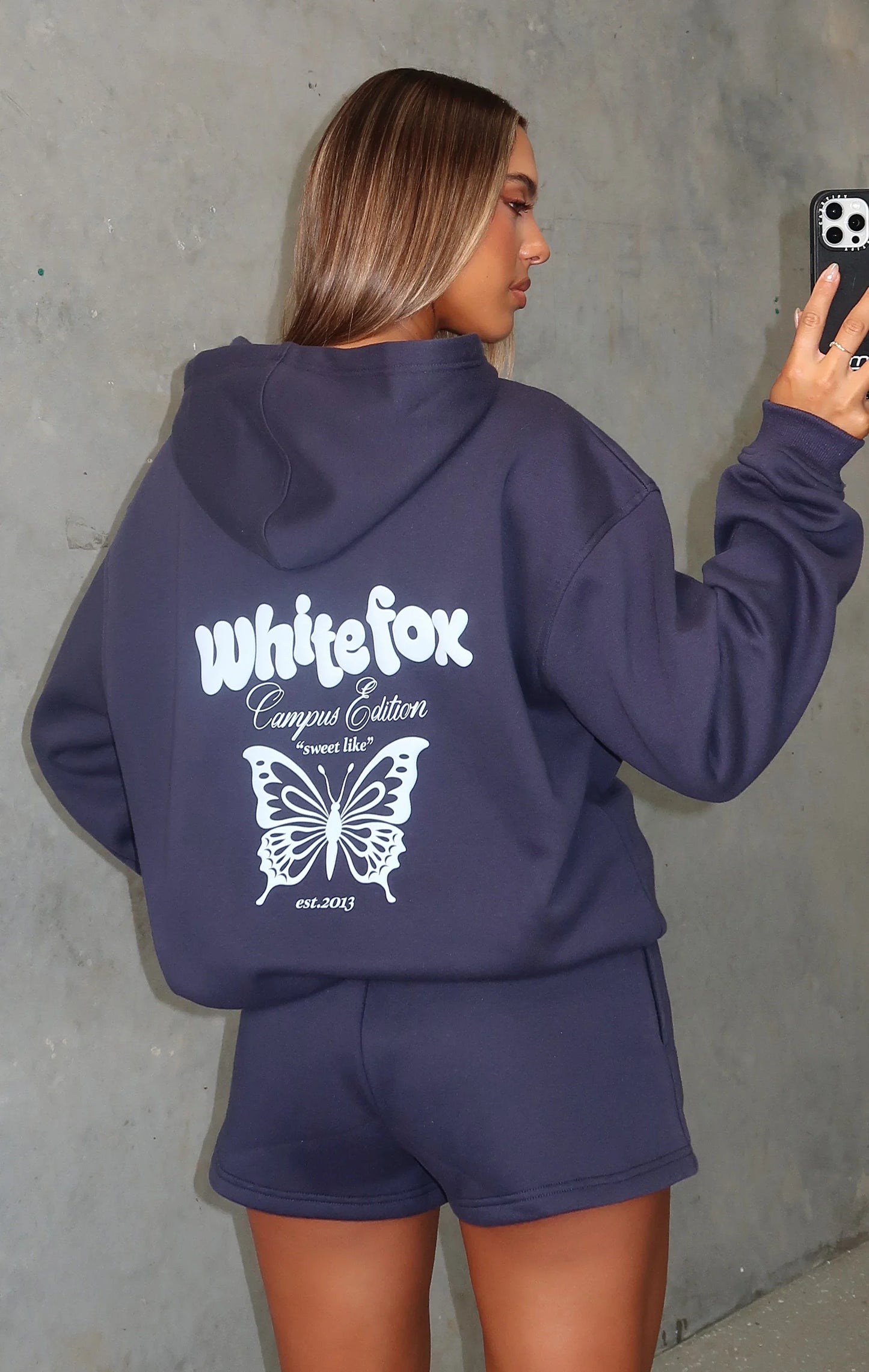 High Above Oversized Hoodie Navy