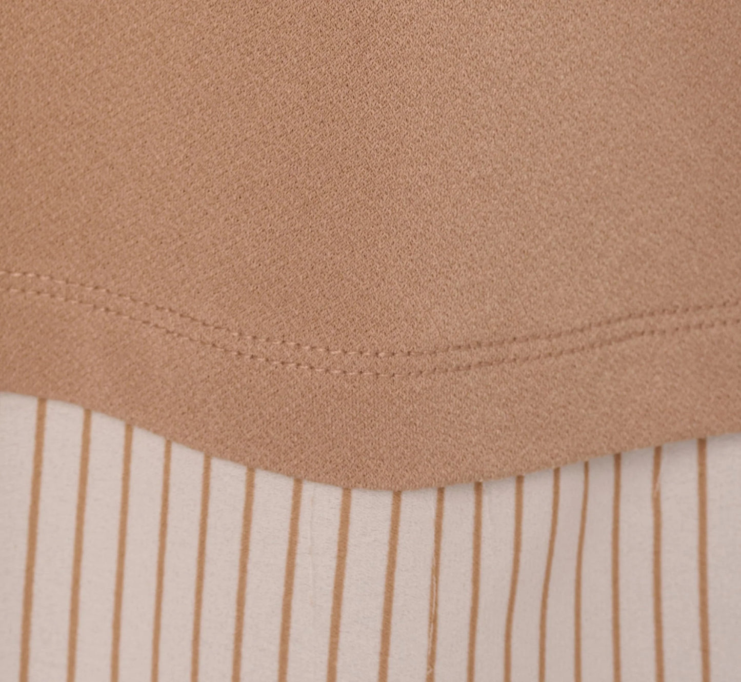 Three Quarter Sleeve Sweater With Button Down Accents In Cocoa W  Cocoa Light Stripe