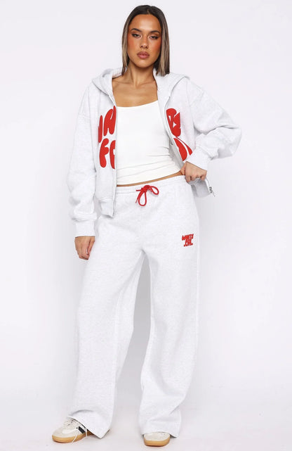 Club 14 Allie Boxy Zip Front Hoodie Grey Marle