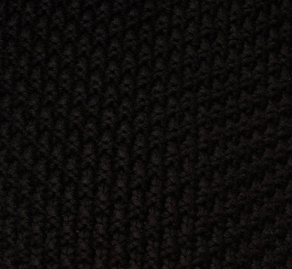 Short Sleeve Textured Cardigan Sweater In Black