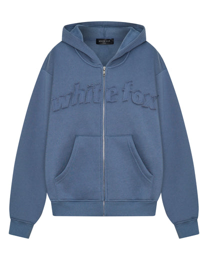 From The Archives Lexi Boxy Zip Front Hoodie Ocean