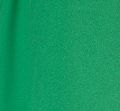 Long Sleeve Scallop Trim Short Dress In Green