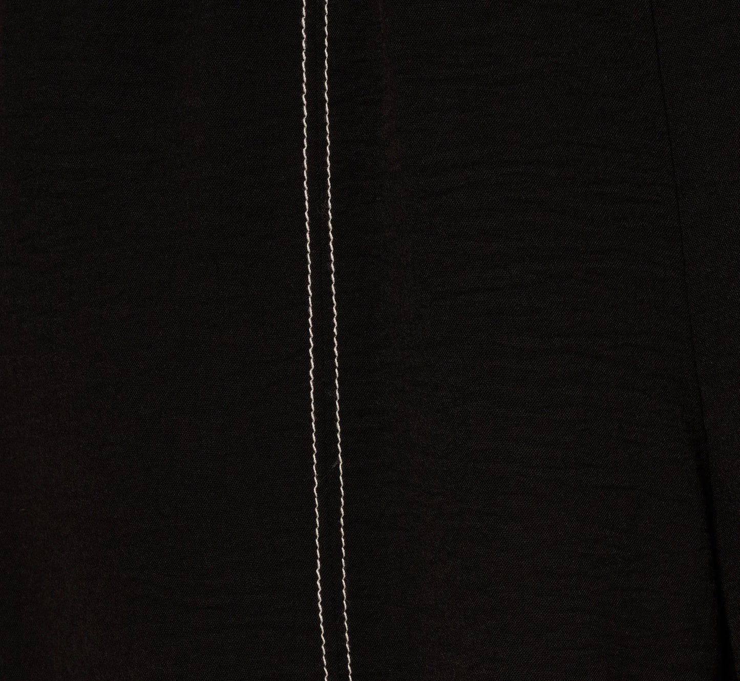 Wide Leg Contrast Stitch Pant In Black Ivory