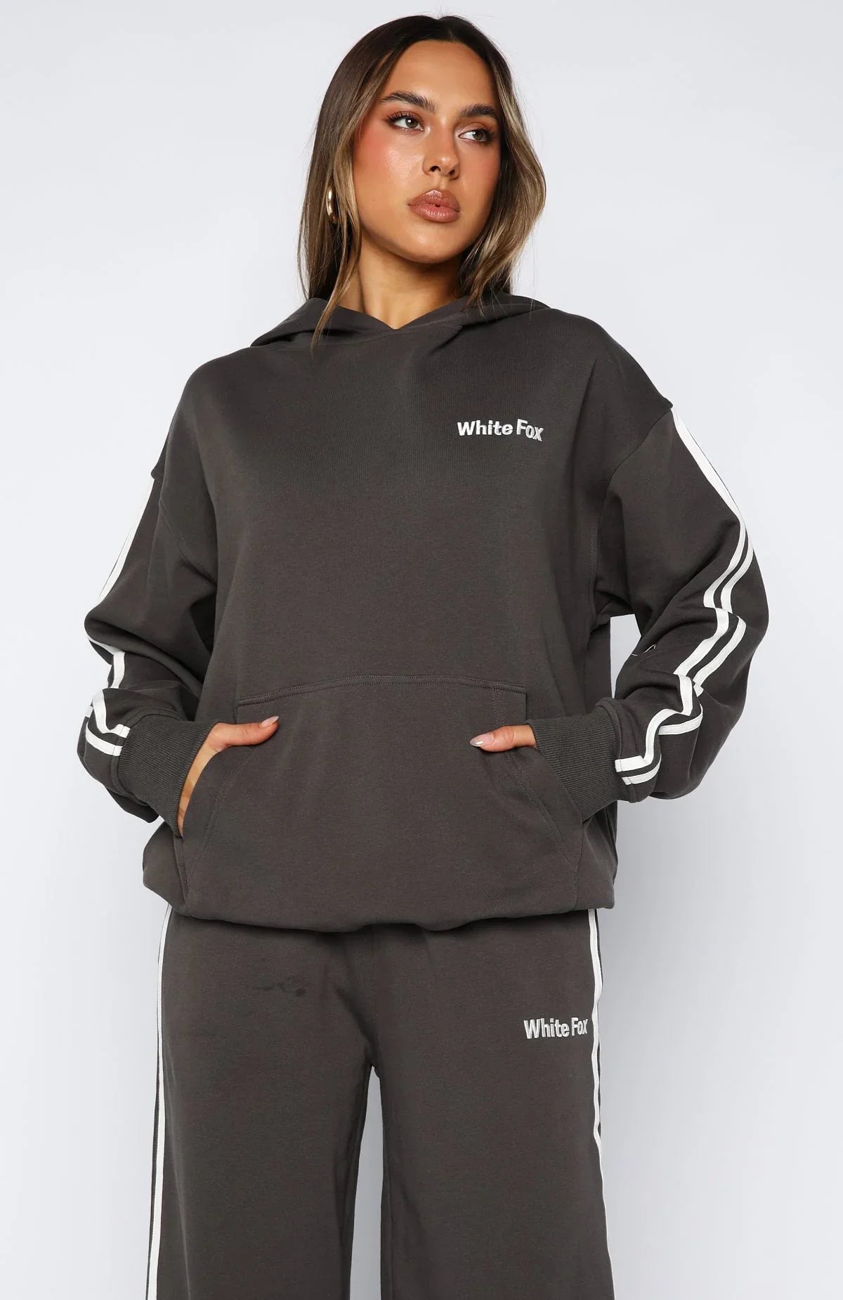 Star Student Oversized Hoodie Charcoal
