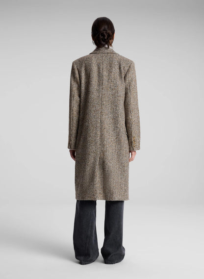 Tanner Oversized Tweed Houndstooth Coat