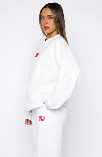 11th Street Sweet Kisses Oversized Sweater Cherry Glaze