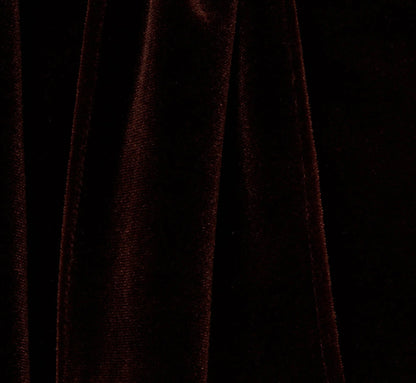 Velvet Tie Front Sheath Dress With Bell Sleeves In Dark Brown