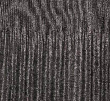Pleated Metallic High Low Maxi Halter Dress In Gunmetal Black