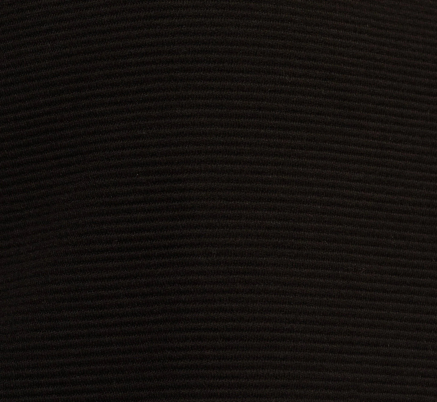 Three Quarter Sleeve Drop Shoulder Rib Knit Top In Black