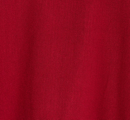 Long Sleeve Drop Shoulder Pullover Sweater Top In Cranberry