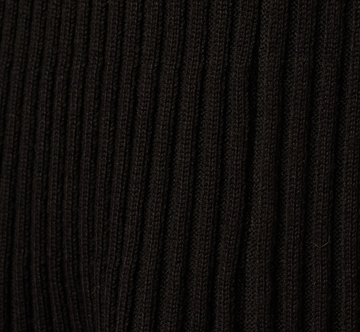 Flutter Sleeve Ribbed Cable Midi Dress In Black