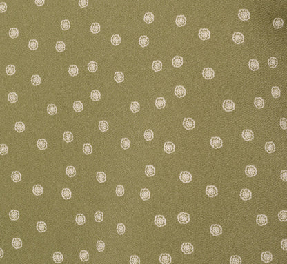 Cap Sleeve Ruched Side Top In Oil Green Scribble Daisy