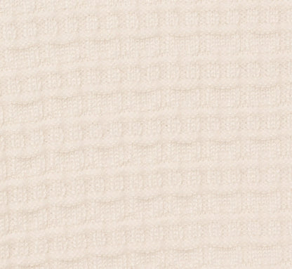 Short Sleeve Waffle Weave Polo Shirt In Ivory