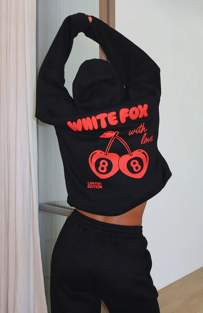 With Love In The Moment Oversized Hoodie Black