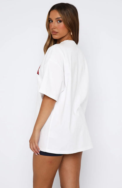 Leave It For Me Oversized Tee White