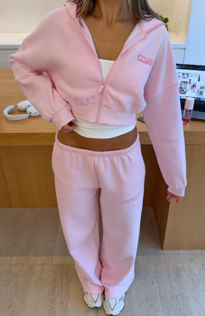 Vol. 1 Cropped Zip Front Hoodie Posy