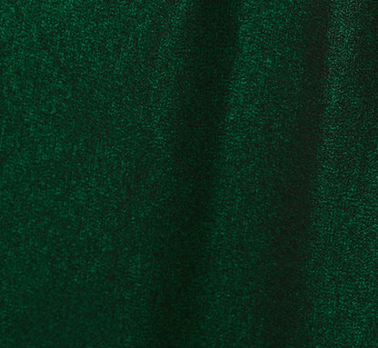 Metallic Blouson Halter Dress In Emerald Green