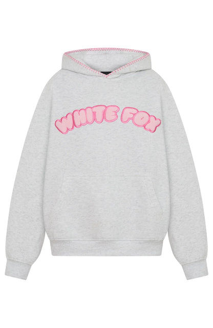 Vol. 1 Front Graphic Oversized Hoodie Grey Marle
