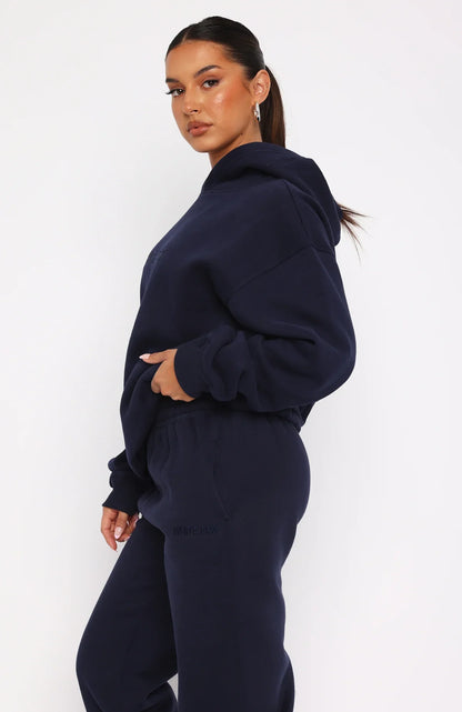 Stay Lifted Oversized Hoodie Navy