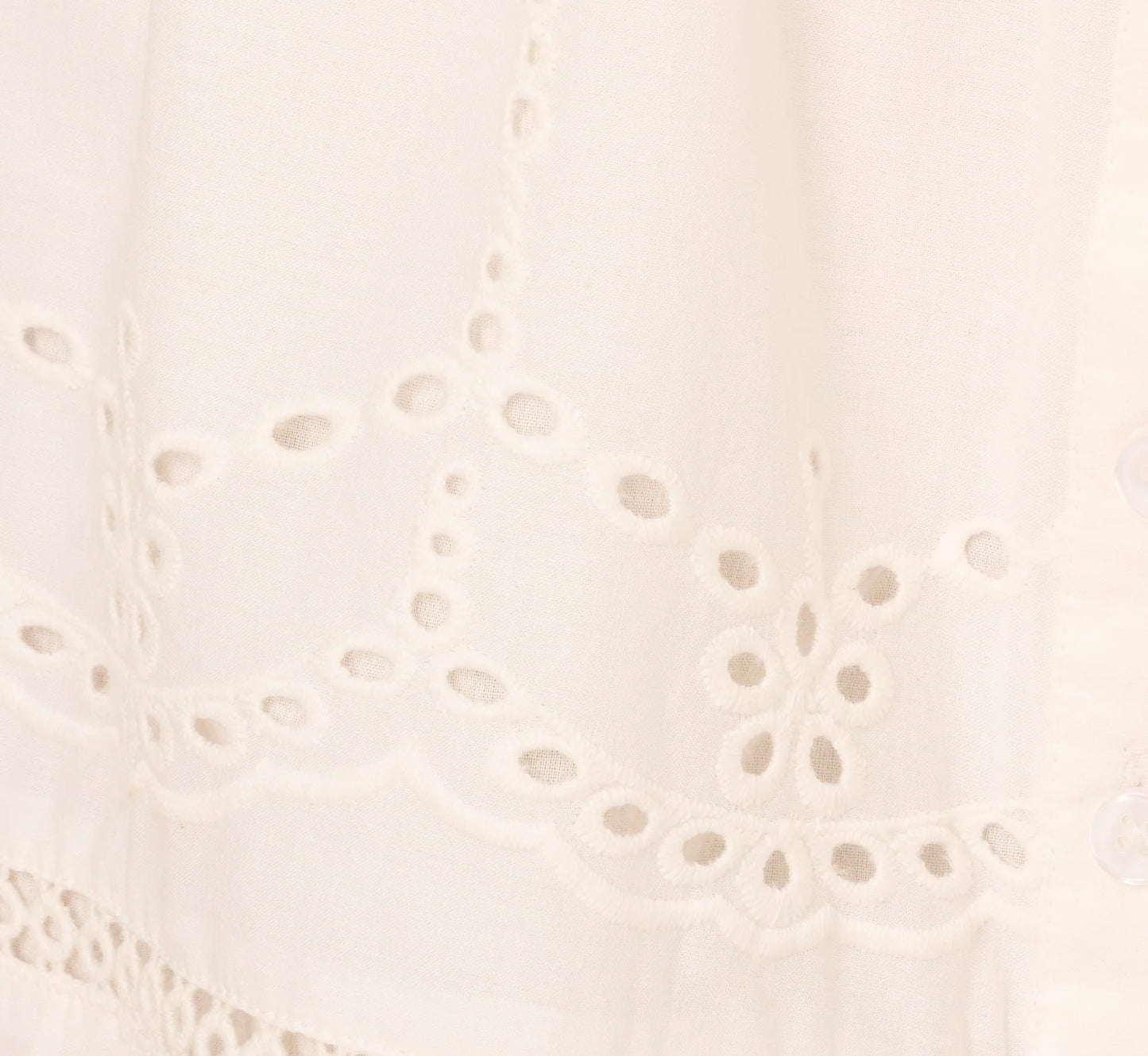 Sleeveless Ruffle Eyelet Mini Dress In Ivory