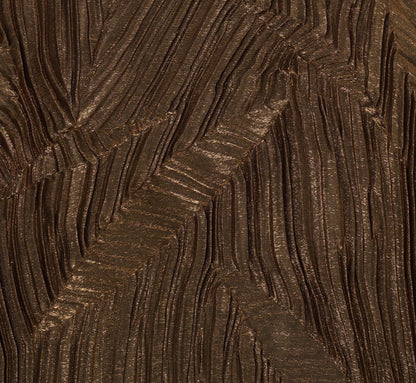 Textured Jacquard High Low Dress With Notched Neck In Metallic Gold