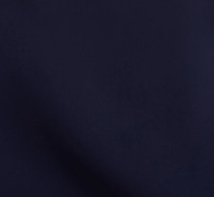 One Shoulder Satin Floral Applique Gown In Dark Navy