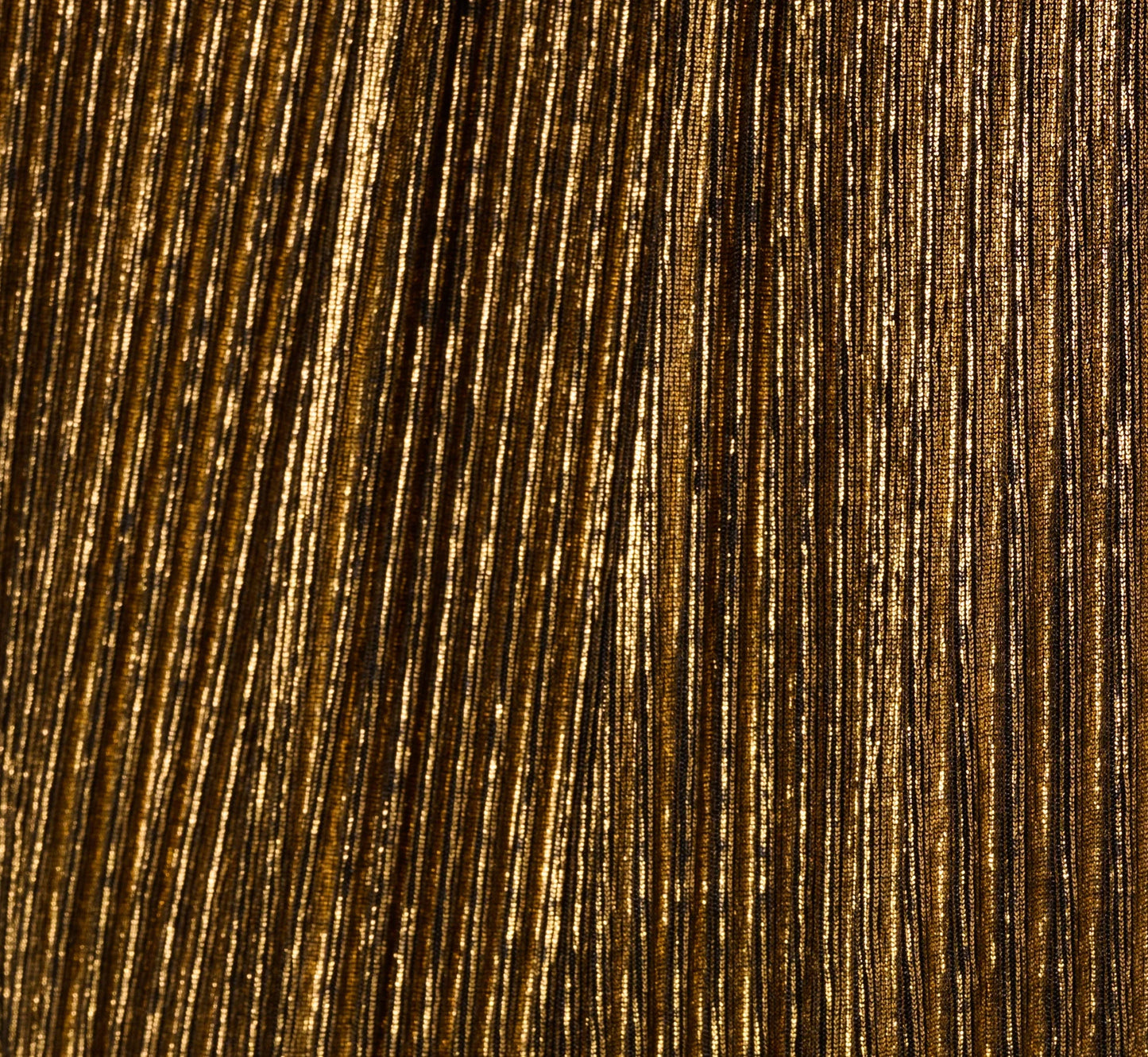 Halter Pleated Metallic Dress In Gold