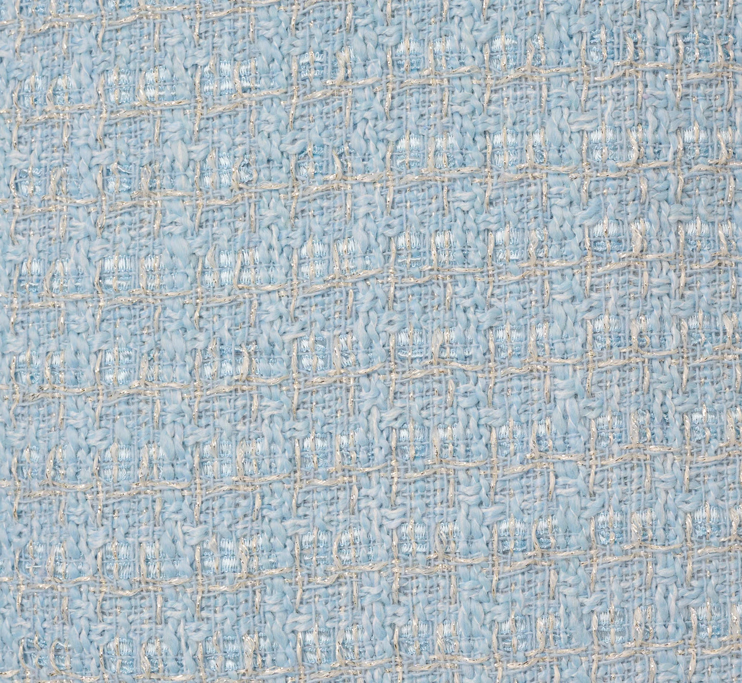 Sleeveless Tweed Beaded Keyhole Shift Dress In Light Blue