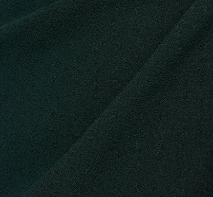 Flutter Sleeve Faux Wrap Jumpsuit In Dark Green