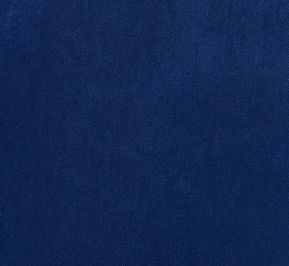 Satin Sleeveless Asymmetric Dress With Draped Neckline In Navy