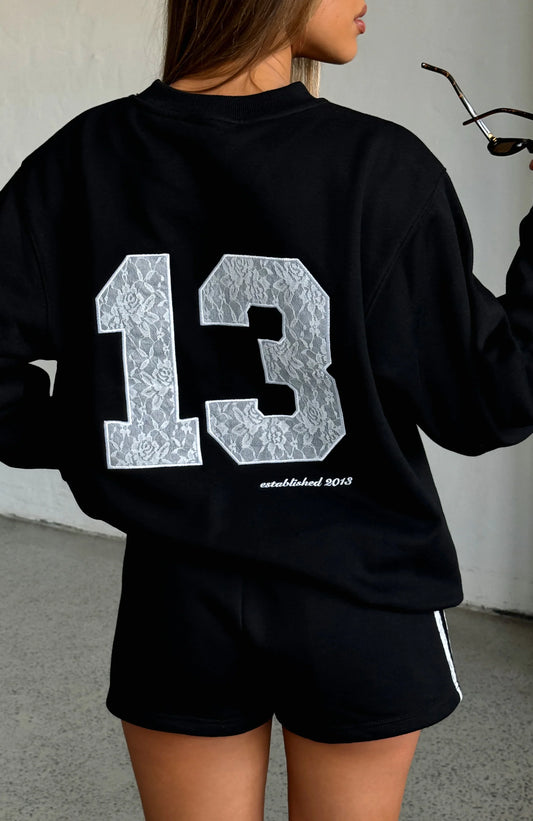 Gave You Everything Oversized Sweater Black