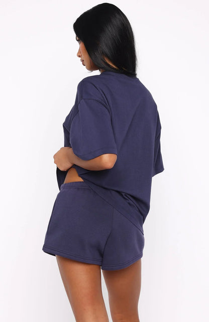 Standing My Ground Oversized Tee Navy