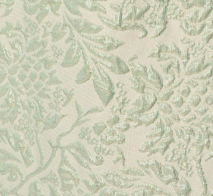 Strapless Metallic Jacquard Column Gown In Mint Glaze