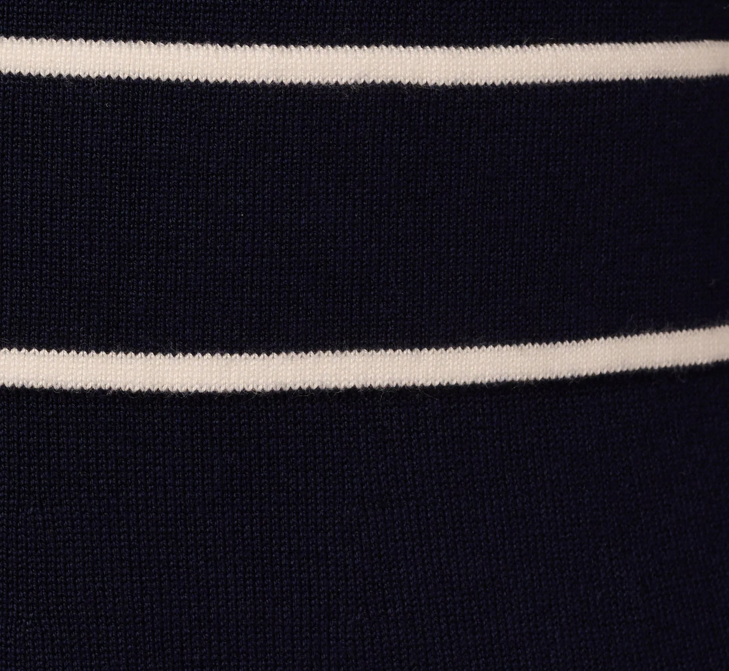 Long Sleeve Contrast Tipped Sweater Dress In Blue Moon Ivory