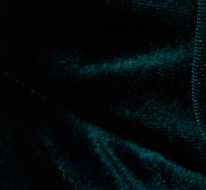 Velvet Sheath Dress With Tiered Three Quarter Sleeves In Hunter