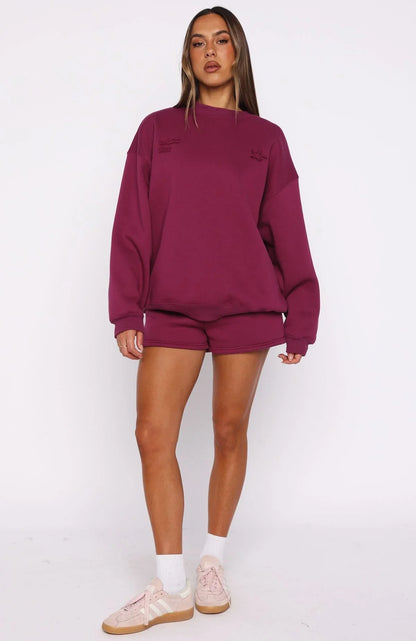 From The Archives Lexi Oversized Sweater Berry