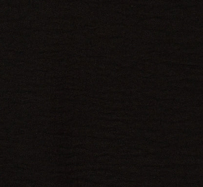 Three Quarter Sleeve Drop Shoulder Tie Waist Top In Black Ivory