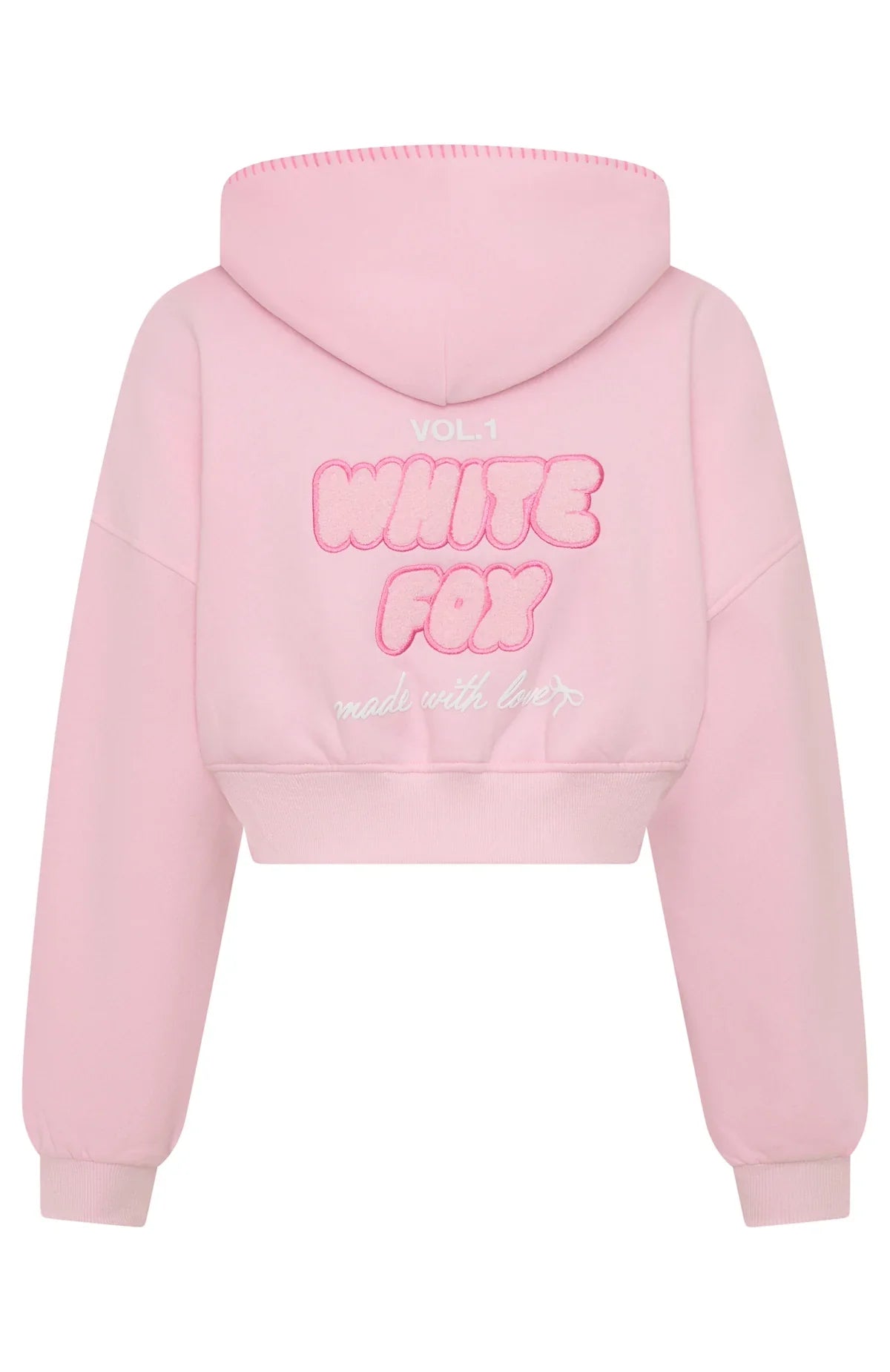 Vol. 1 Cropped Zip Front Hoodie Posy