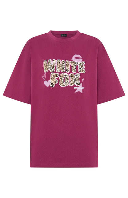 11th Street She's So Lucky Oversized Tee Very Berry