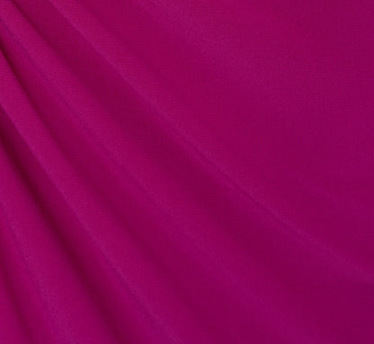 Shirred Jersey Dress With Dual Beaded Straps In Hot Magenta