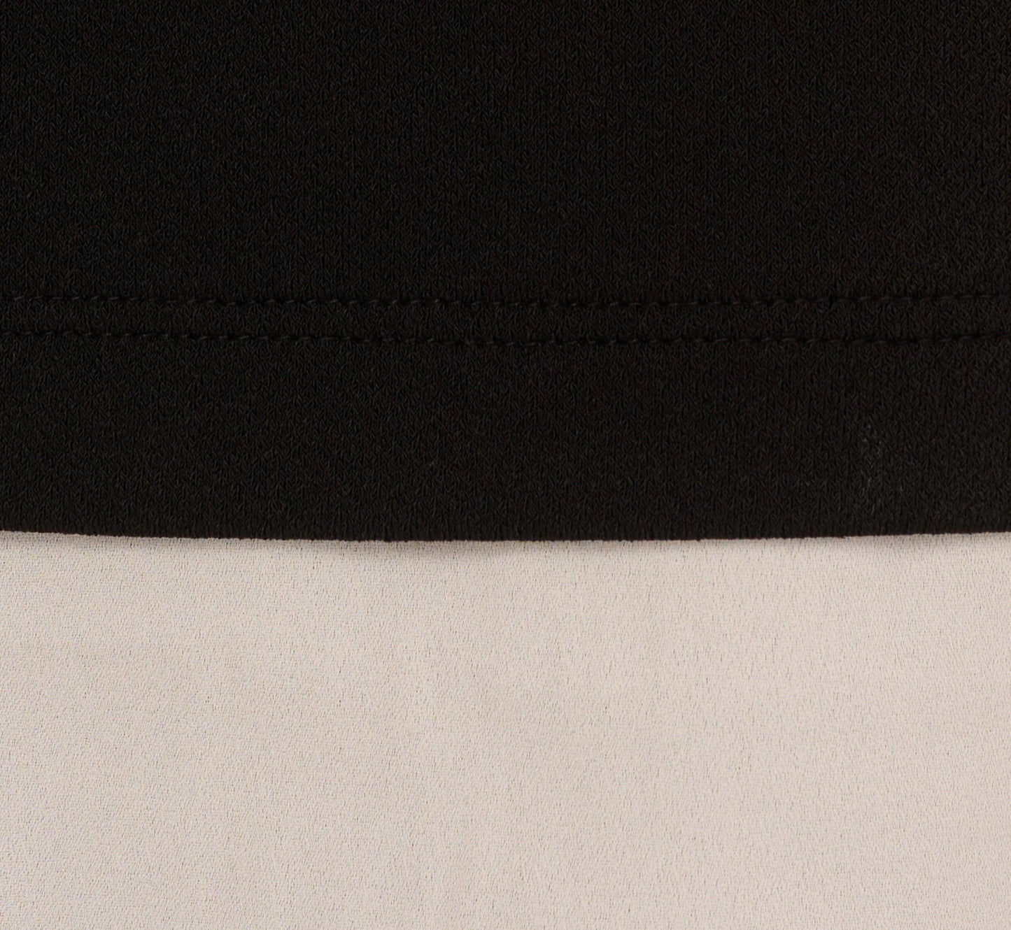 Long Sleeve Petal Collar Twofer Sweater In Black Ivory