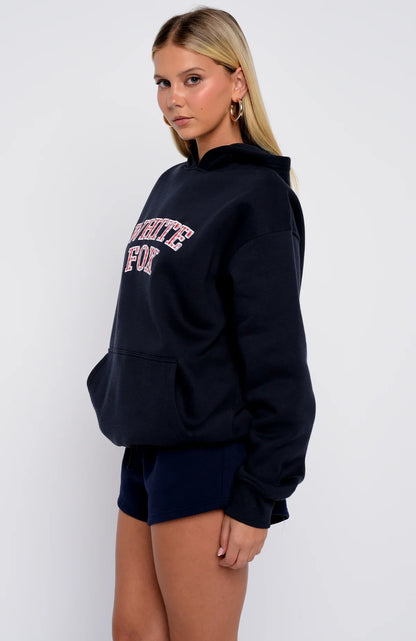 Took The Fall Oversized Hoodie Navy
