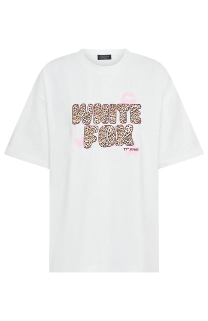 11th Street She's So Lucky Oversized Tee Leopard Splice